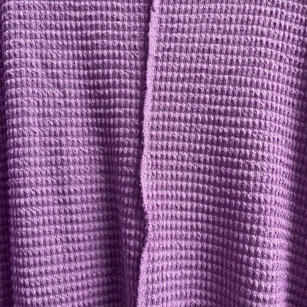 Zenana Outfitters Purple  Waffle Knit Top Dolman Sleeves Large/XLarge - Picture 5 of 6